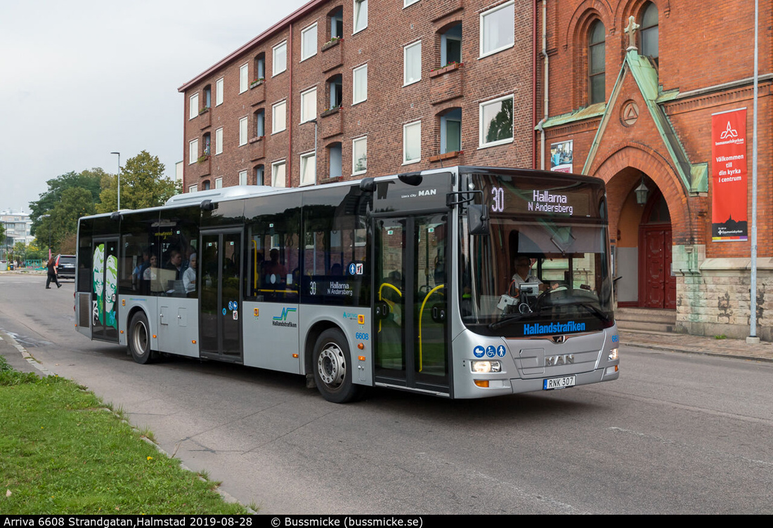 Halmstad, MAN A21 Lion's City NL323 # 6608