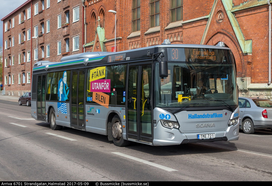 Halmstad, Scania Citywide LF # 6701