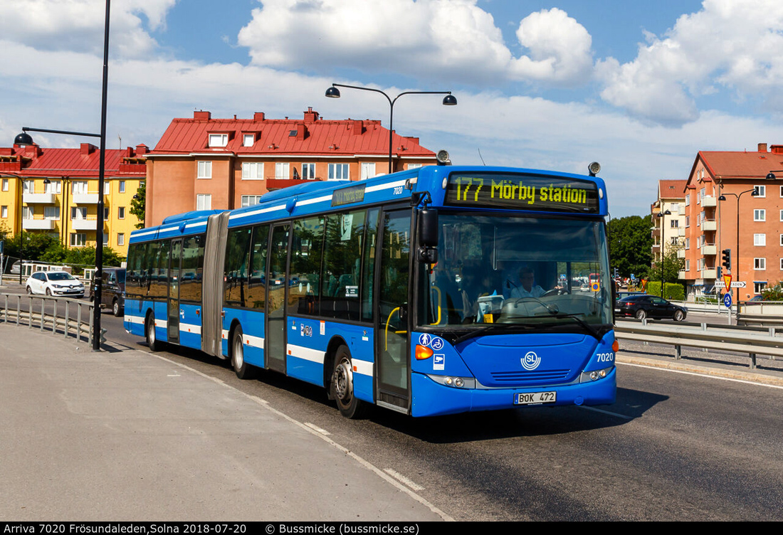 Stockholm, Scania OmniLink CK280UA 6x2/2LB # 7020