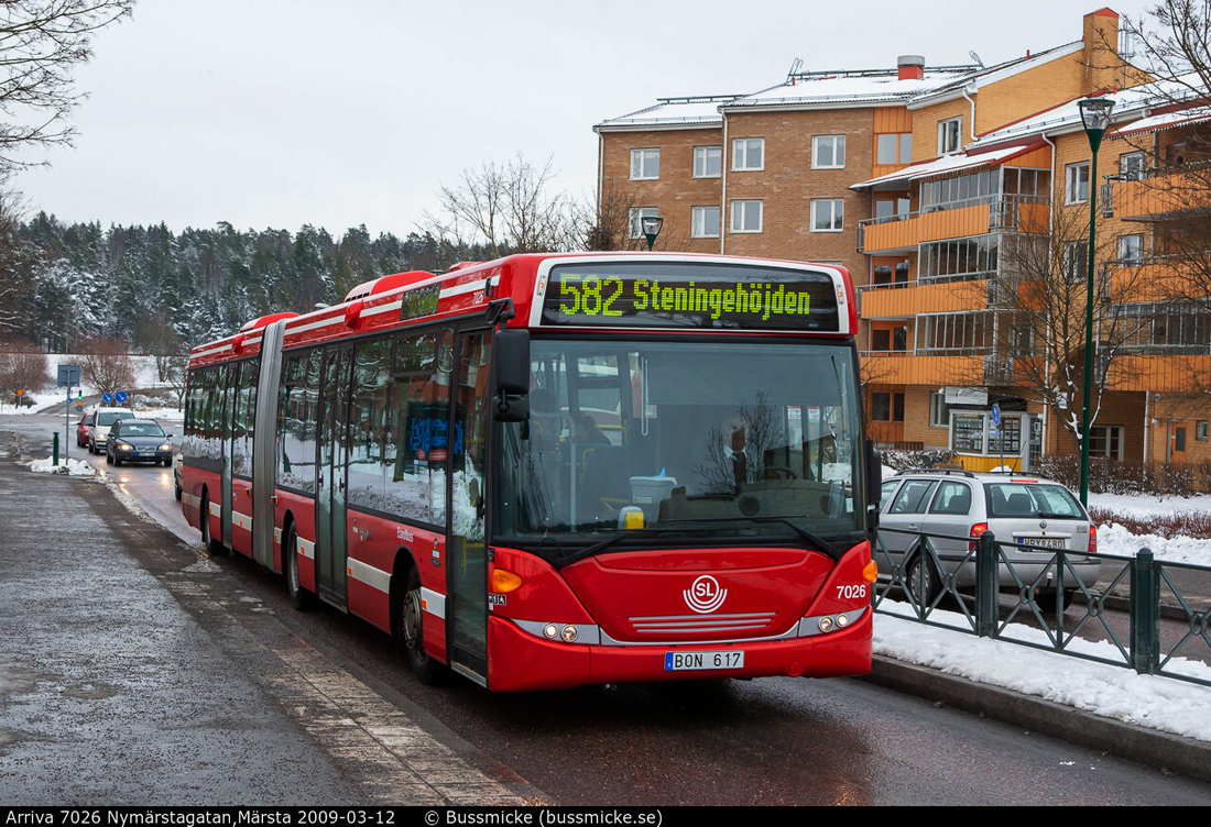 Stockholm, Scania OmniLink CK270UA 6x2/2LB # 7026