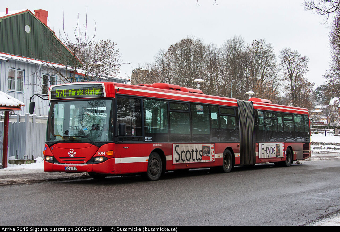 Stockholm, Scania OmniLink CL94UA 6x2/2LB # 7045