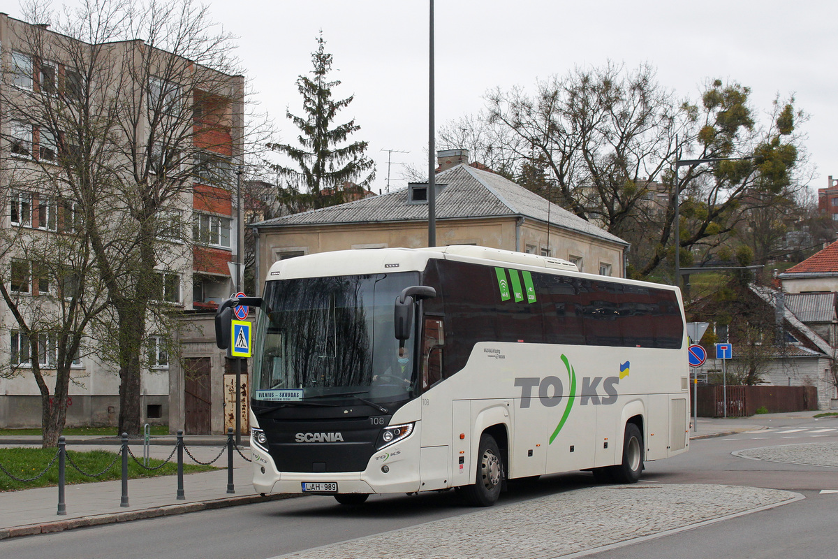 Vilnius, Scania Touring HD (Higer A80T) № 108