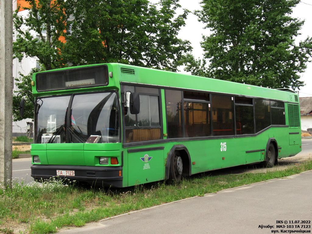 Bobruysk, MAZ-103.065 č. 315