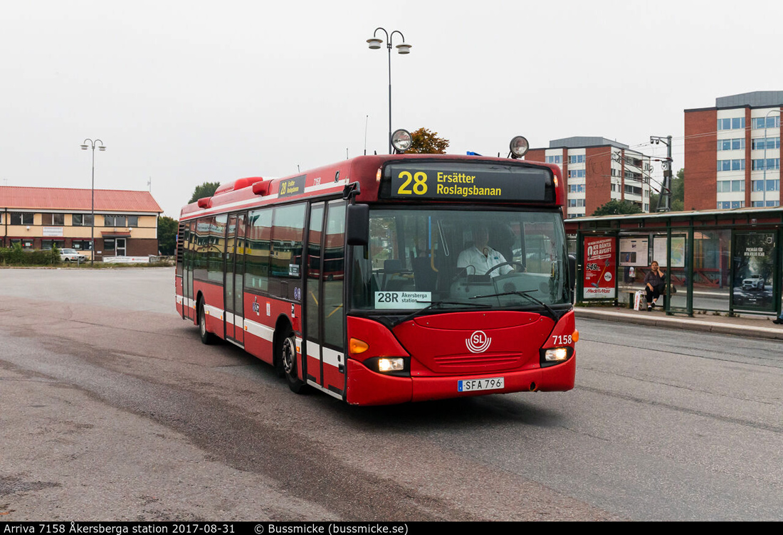 Stockholm, Scania OmniCity CN94UB 4X2EB No. 7158