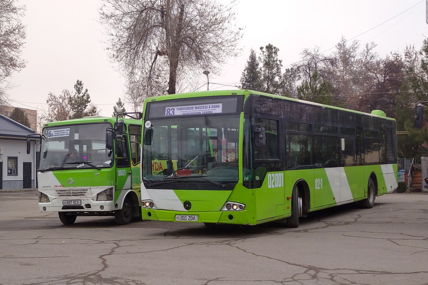 Tashkent, Mercedes-Benz Conecto II # 02001; Tashkent, SAZ NP37 # 08121