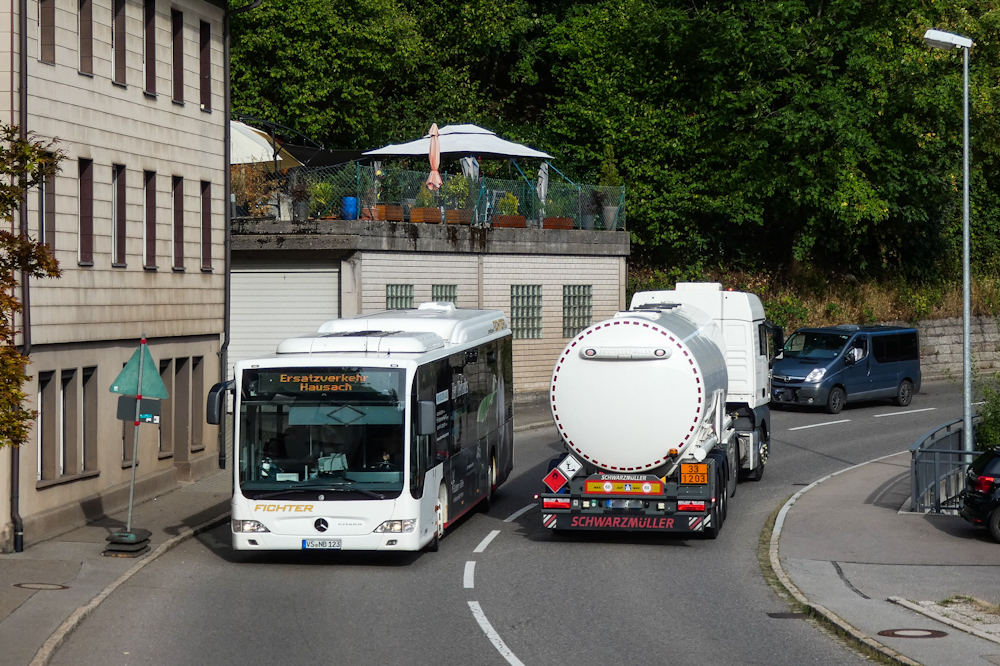 Villingen-Schwenningen, Mercedes-Benz O530 Citaro Facelift LE Ü # VS-NB 123; Offenburg — SEV Schwarzwaldbahn