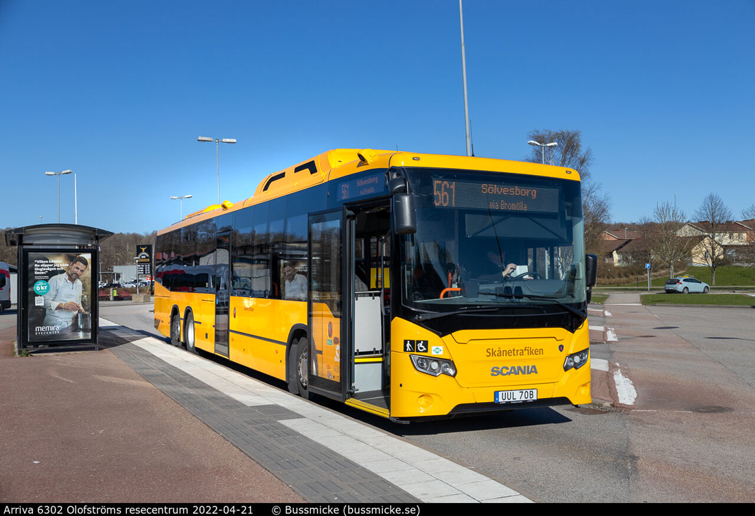 Kristianstad, Scania Citywide LE Suburban 14.9M CNG # 6302