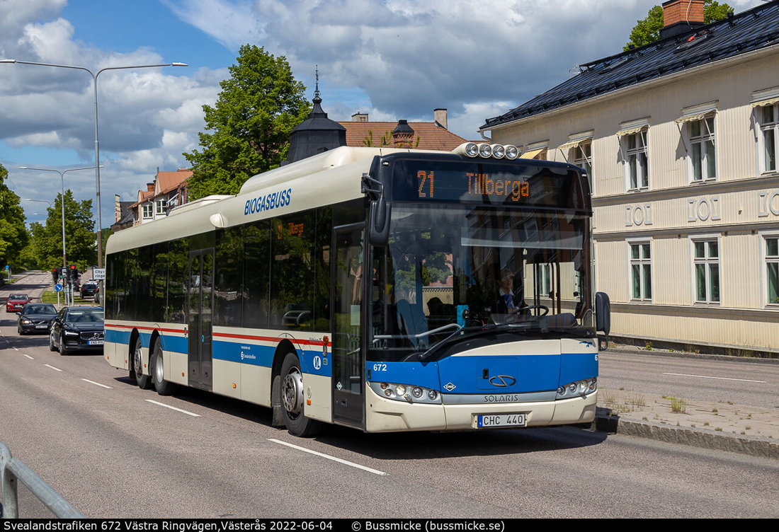 Västerås, Solaris Urbino III 15 LE CNG # 672
