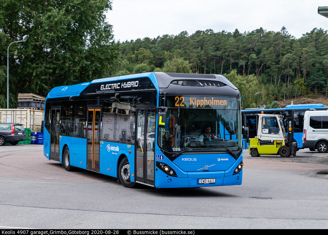 Gothenburg, Volvo 7900 Electric Hybrid # 4907