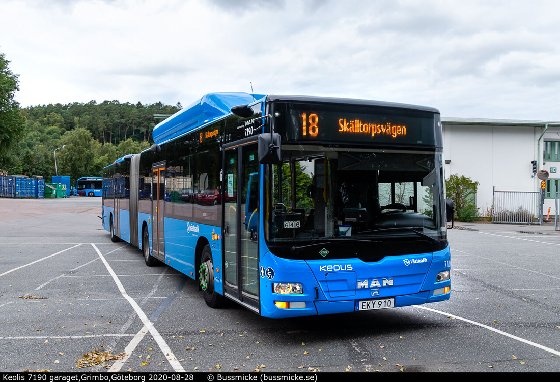 Гётеборг, MAN A23 Lion's City G NG313 CNG № 7190