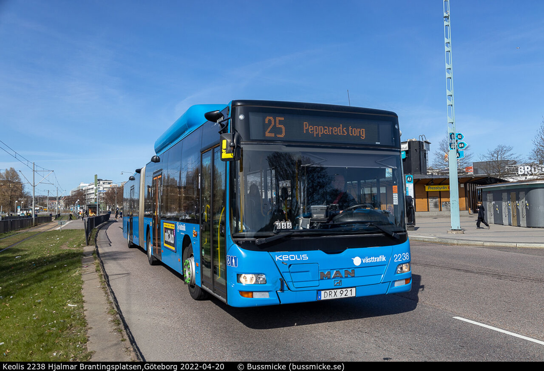 Гётеборг, MAN A23 Lion's City G NG313 CNG № 2238