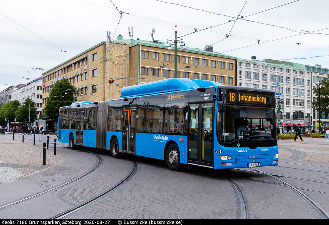 Гётеборг, MAN A23 Lion's City G NG313 CNG № 7186