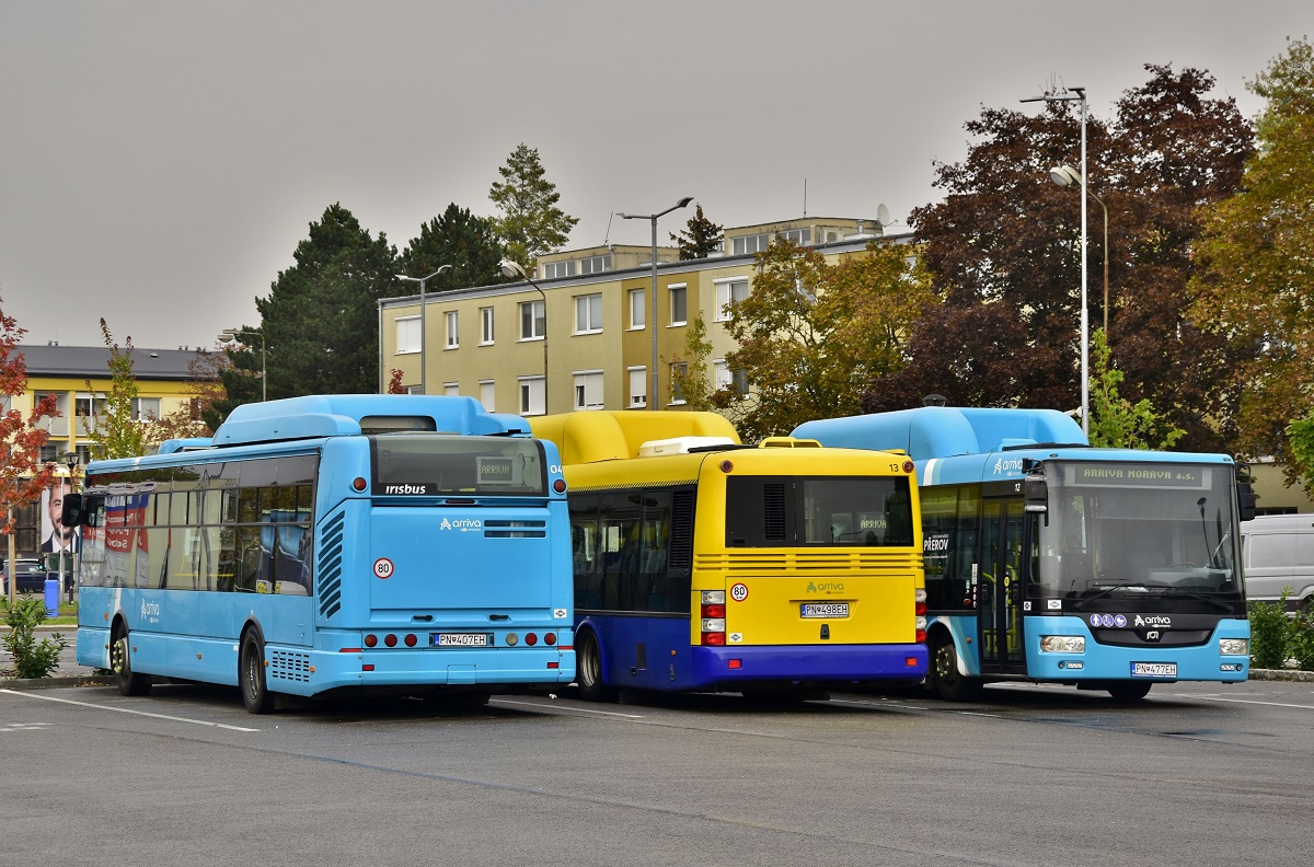 Piešťany, SOR NBG 12 č. PN-477EH; Piešťany, SOR NBG 12 č. PN-498EH; Piešťany, Irisbus Citelis 12M CNG č. PN-407EH