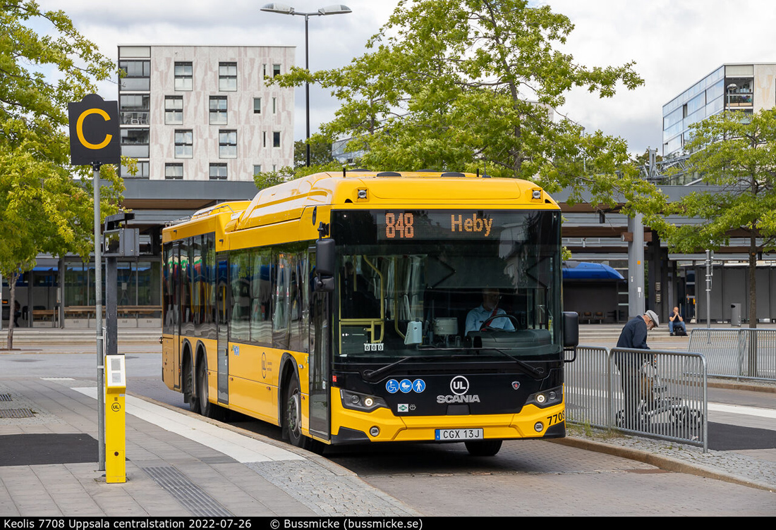 Uppsala, Scania Citywide LE II 12M # 7708