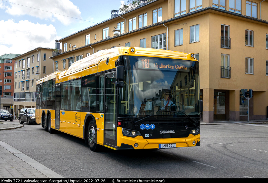 Uppsala, Scania Citywide LE II 12M №: 7721