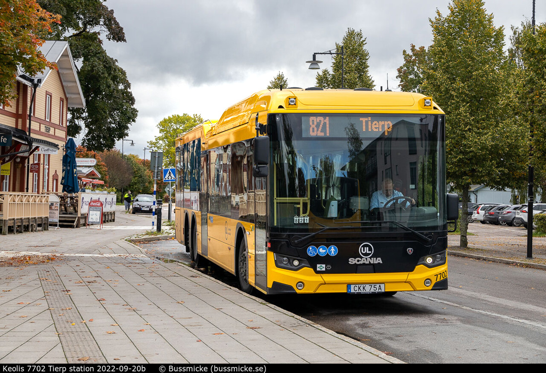 Uppsala, Scania Citywide LE II 14.9M CNG № 7702
