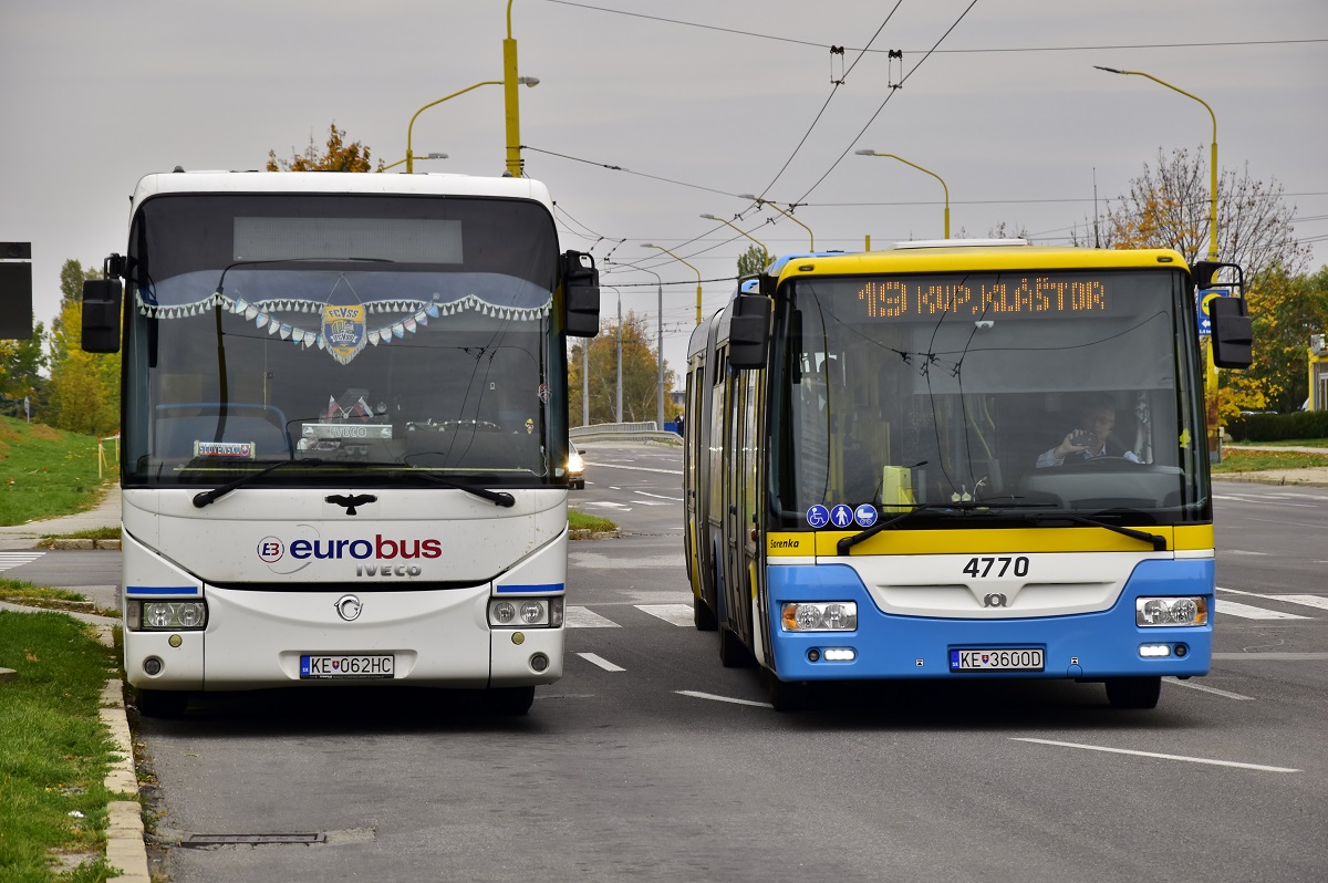 Košice, Irisbus Crossway 12M # KE-062HC; Košice, SOR NB 18 # 4770