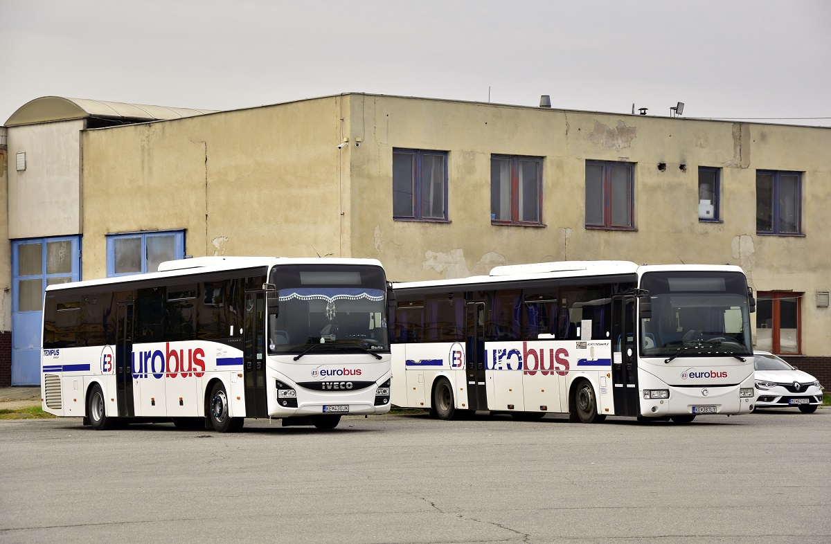 Košice, IVECO Crossway Line 12M # KE-430JK; Košice, Irisbus Crossway 12M # KE-387LY