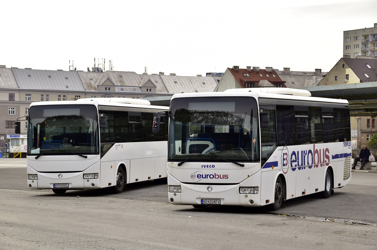 Košice, Irisbus Crossway 12M # KE-368GL; Košice, Irisbus Crossway 10.6M # KE-208FV