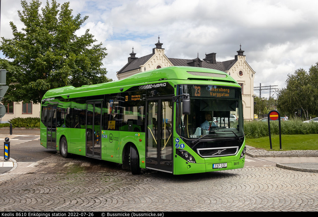 Uppsala, Volvo 7900 Hybrid №: 8610