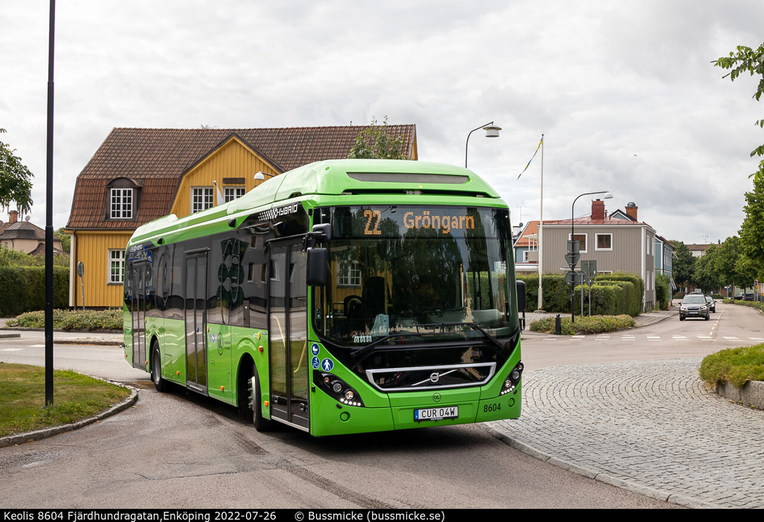 Uppsala, Volvo 7900 Hybrid # 8604