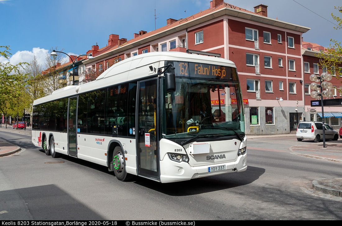 Borlänge, Scania Citywide LE 14.7M Hybrid № 8203