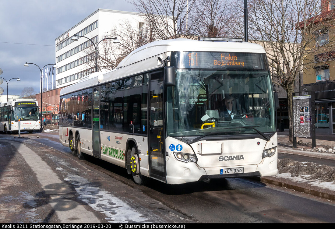 Borlänge, Scania Citywide LE 14.7M Hybrid №: 8211
