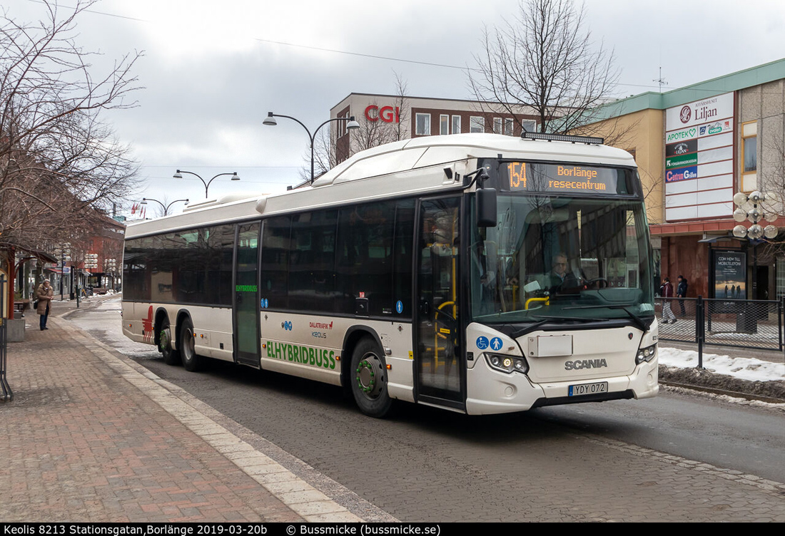 Borlänge, Scania Citywide LE 14.7M Hybrid # 8213