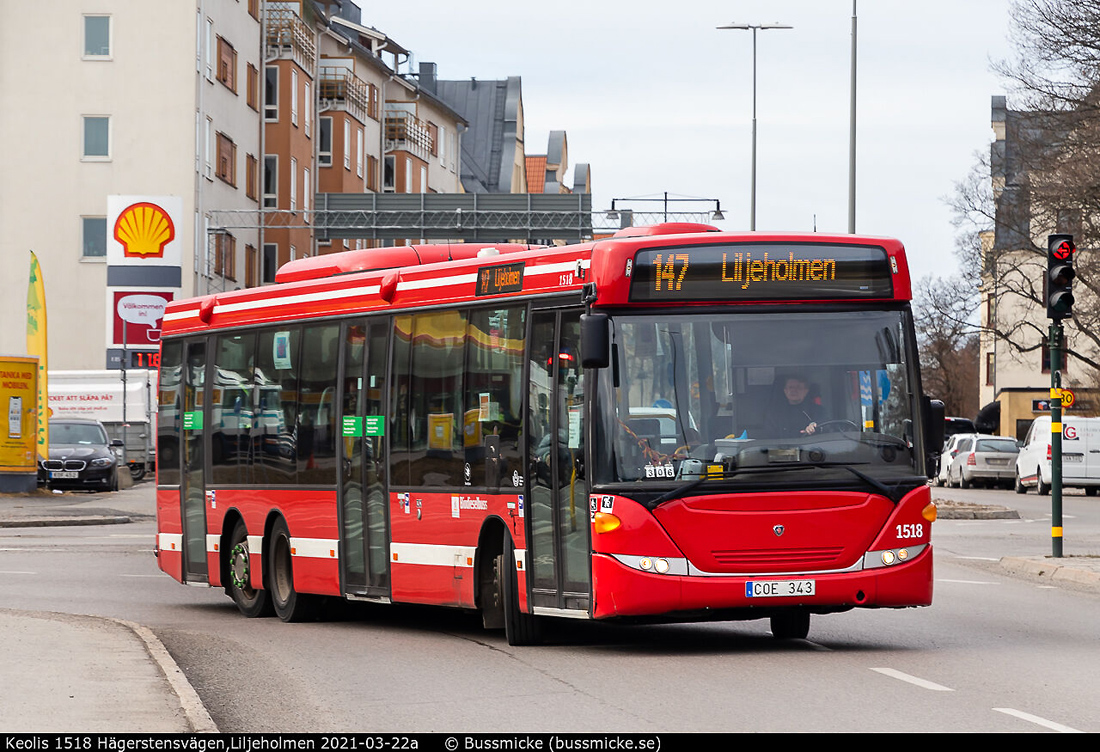 Стокгольм, Scania OmniLink CK320UB 6x2*4LB № 1518