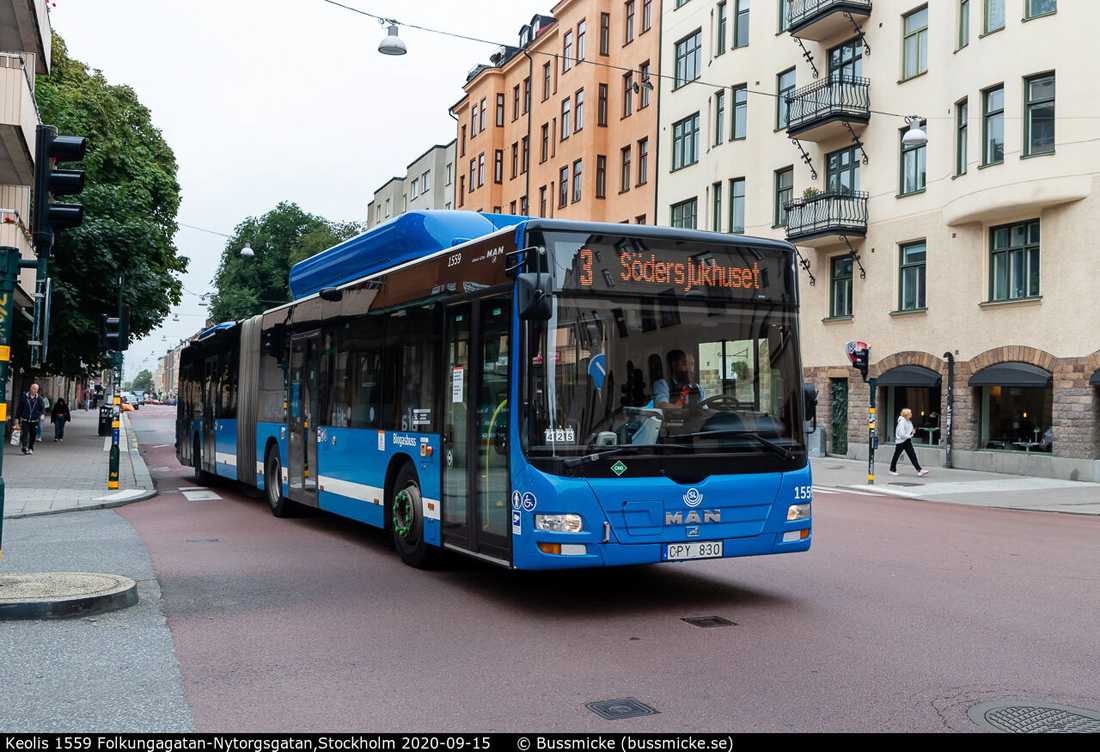 Stockholm, MAN A23 Lion's City G NG313 CNG č. 1559