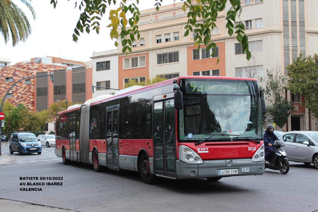 Валенсия, Hispano (Irisbus Citelis 18M) № 8010