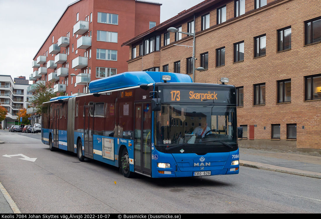 Stockholm, MAN A23 Lion's City GL NG313 CNG nr. 7084