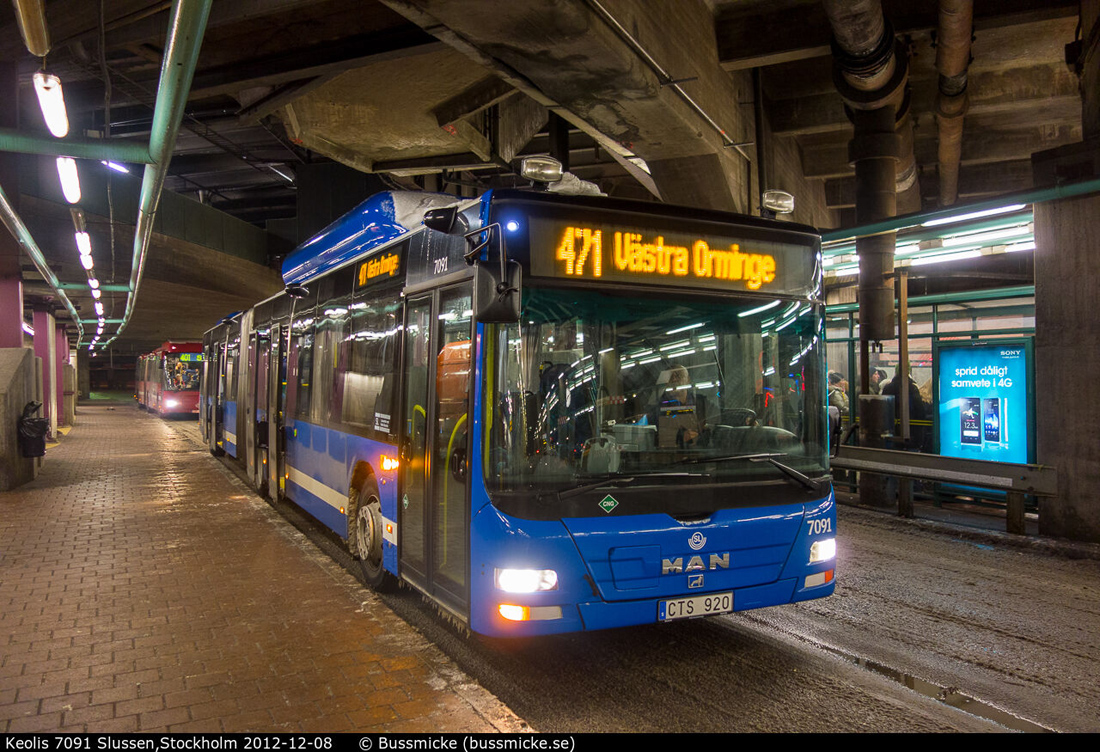 Stockholm, MAN A23 Lion's City GL NG313 CNG # 7091