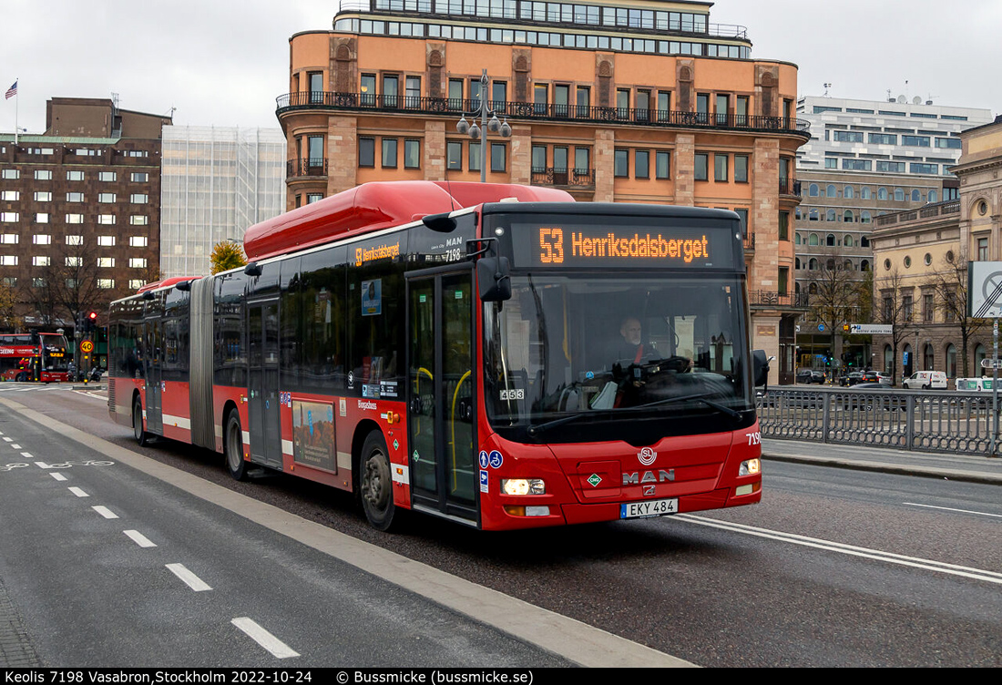 Stockholm, MAN A23 Lion's City G NG313 CNG № 7198