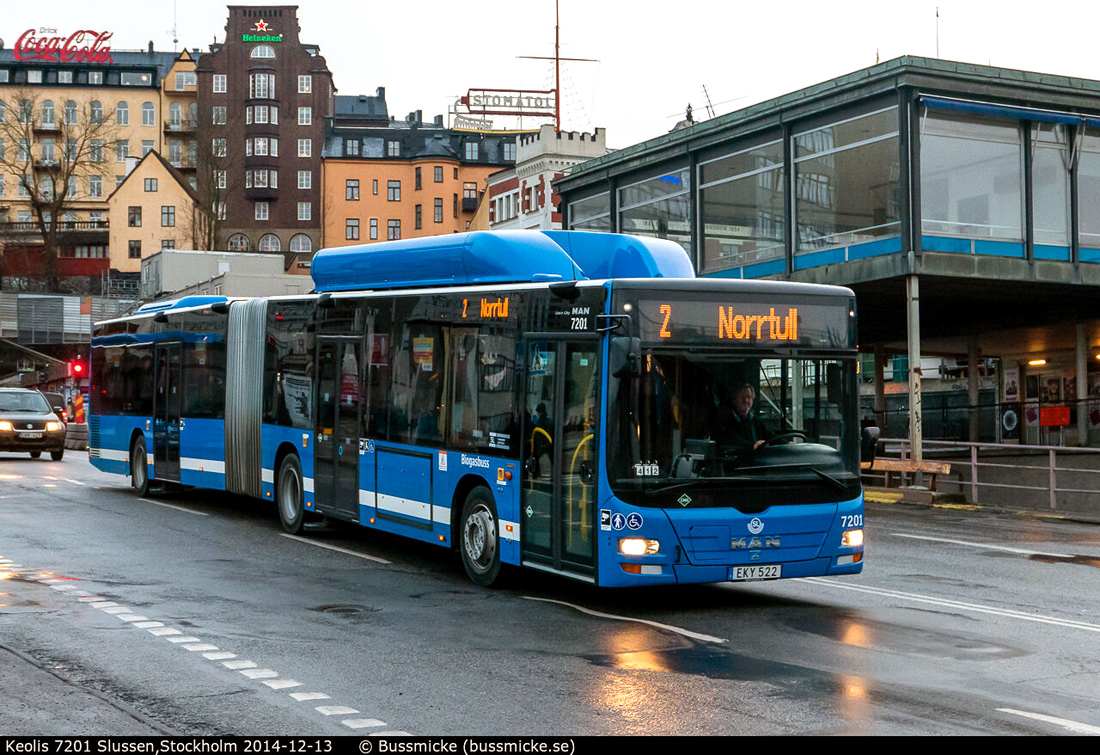 Stockholm, MAN A23 Lion's City G NG313 CNG № 7201