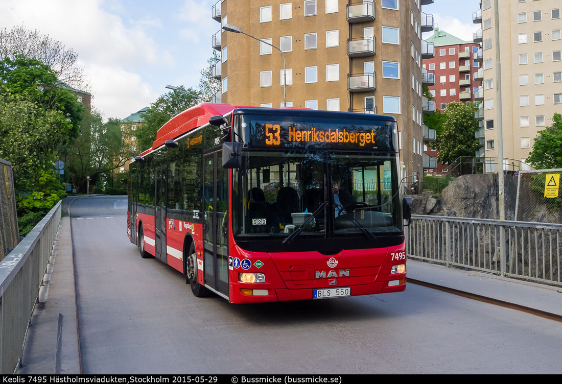 Stockholm, MAN A21 Lion's City NL313 CNG # 7495