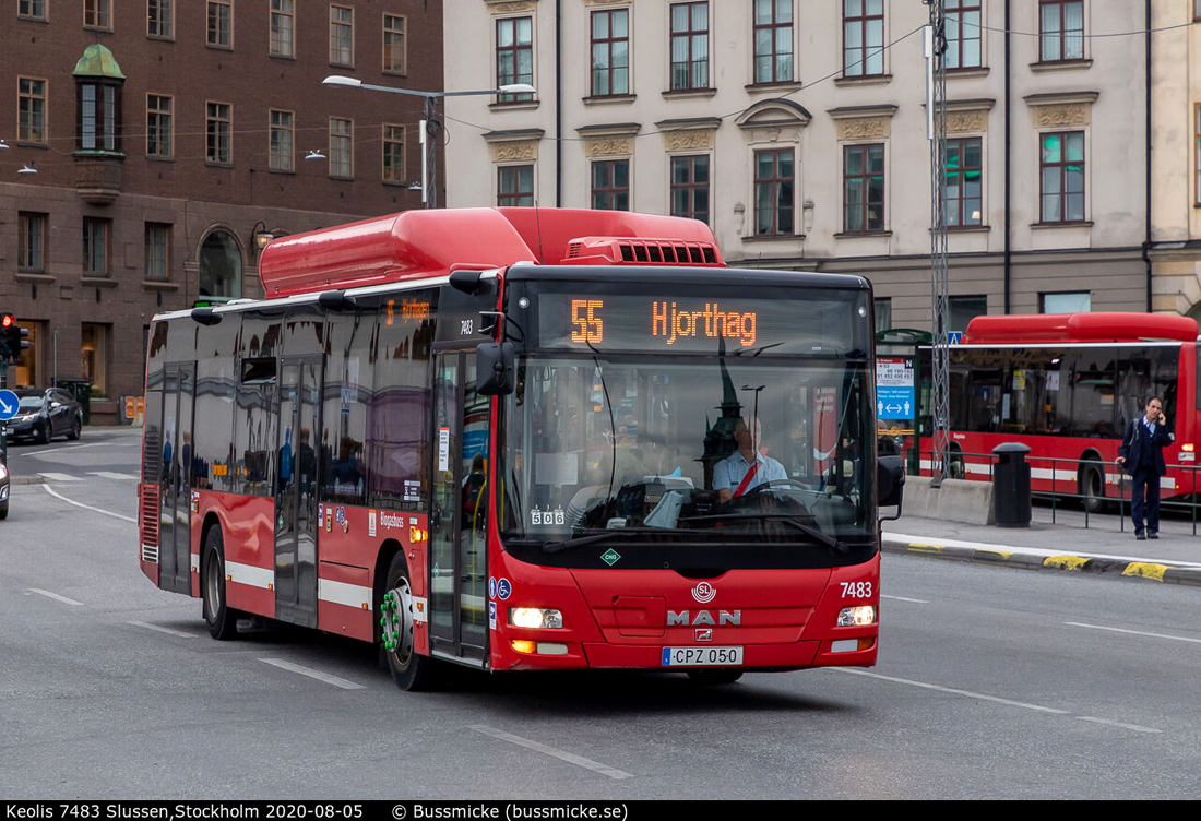 Стокгольм, MAN A21 Lion's City NL313 CNG № 7483