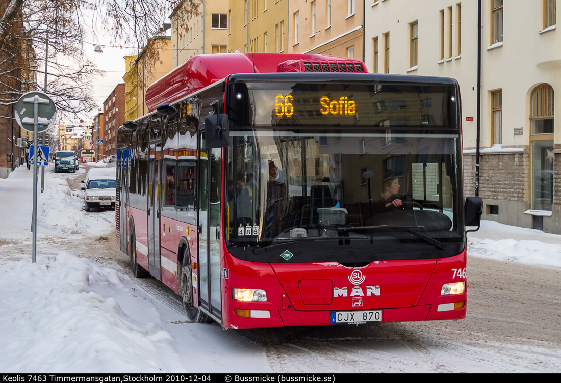 Stockholm, MAN A21 Lion's City NL313 CNG № 7463