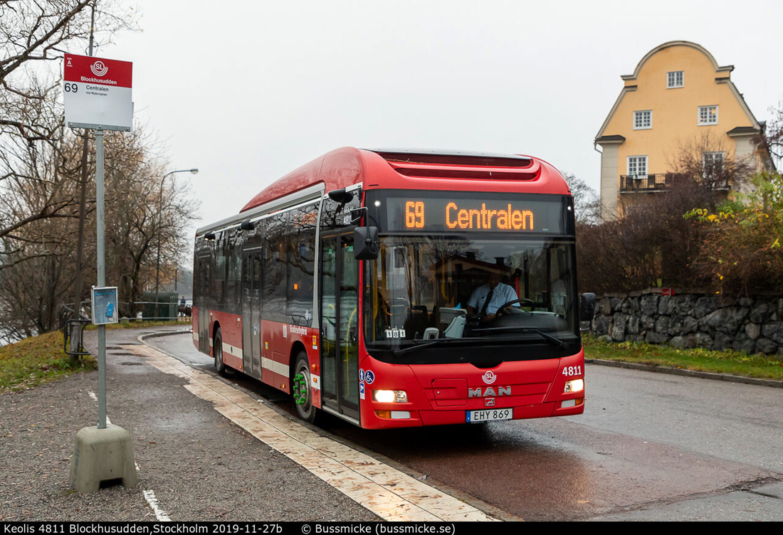 Стокгольм, MAN A37 Lion's City NL253 Hybrid № 4811