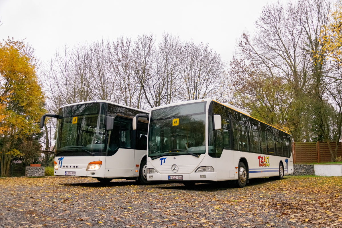 Charleroi, Setra S416NF nr. 2-BGU-317; Charleroi, Mercedes-Benz O530 Citaro Ü nr. 1-EWZ-803