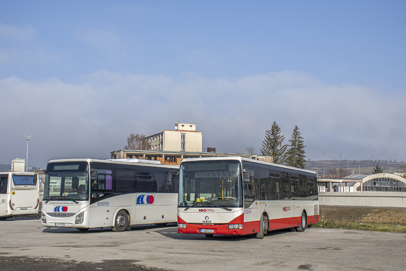 Veľký Krtíš, Irisbus Crossway LE 12M # ZV-863BZ; Veľký Krtíš, IVECO Crossway Line 12M # ZV-163DM