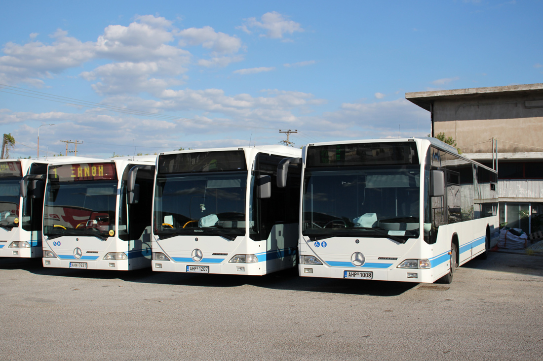 Xanthi, Mercedes-Benz O530 Citaro # AHP-1008; Xanthi, Mercedes-Benz O530 Citaro # AHP-1207; Xanthi, Mercedes-Benz O530 Citaro # AHN-7631