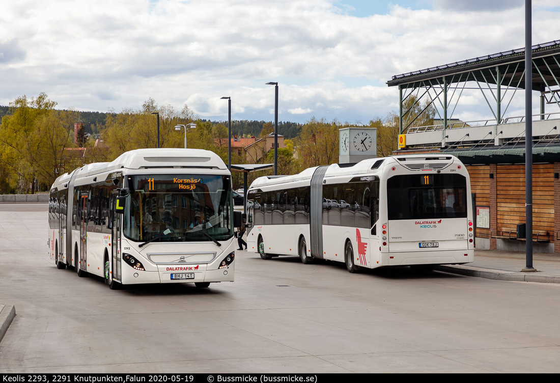 Falun, Volvo 7900A Hybrid # 2293; Falun, Volvo 7900A Hybrid # 2291