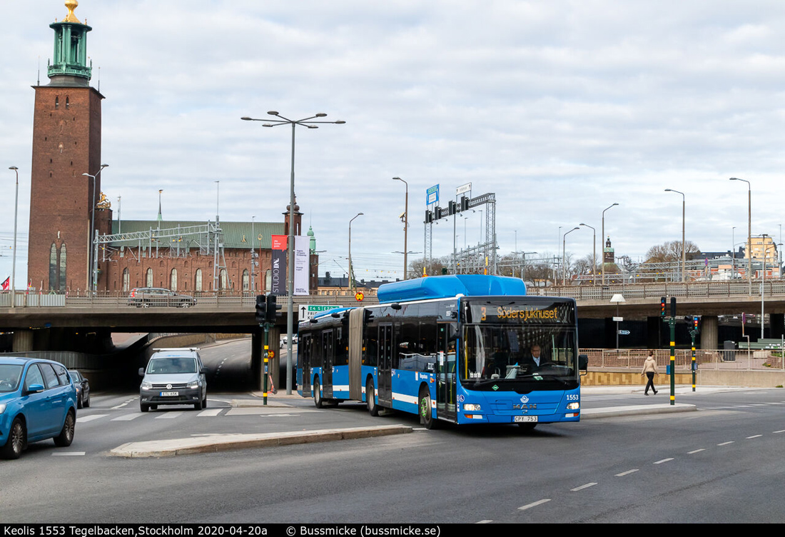 Stockholm, MAN A23 Lion's City G NG**3 CNG # 1553