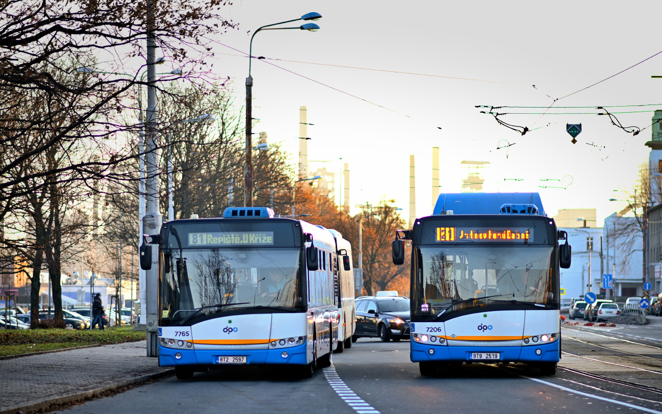 Ostrava, Solaris Urbino III 12 č. 7765; Ostrava, Solaris Urbino III 12 CNG č. 7206