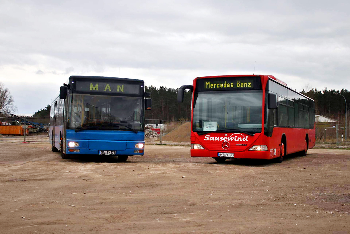 Oranienburg, Mercedes-Benz O530 Citaro No. OHV-EX 303; Oranienburg, MAN A21 NL283 No. OHV-EX 333