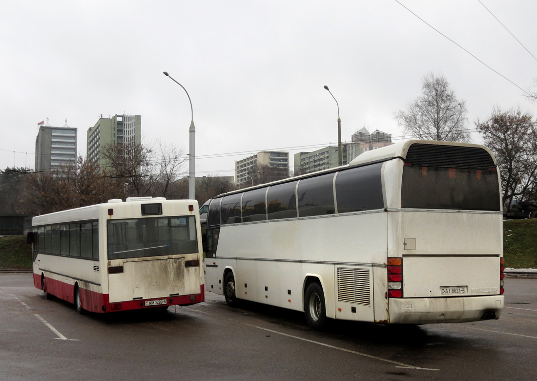 Gomel, Neoplan N116 Cityliner №: АІ 8621-3; Minsk District, Mercedes-Benz O405 №: АМ 0289-5