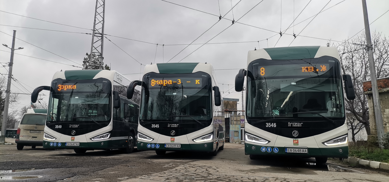 Stara Zagora, Irizar ie bus 12m nr. 3545; Stara Zagora, Irizar ie bus 12m nr. 3546; Stara Zagora, Irizar ie bus 12m nr. 3549