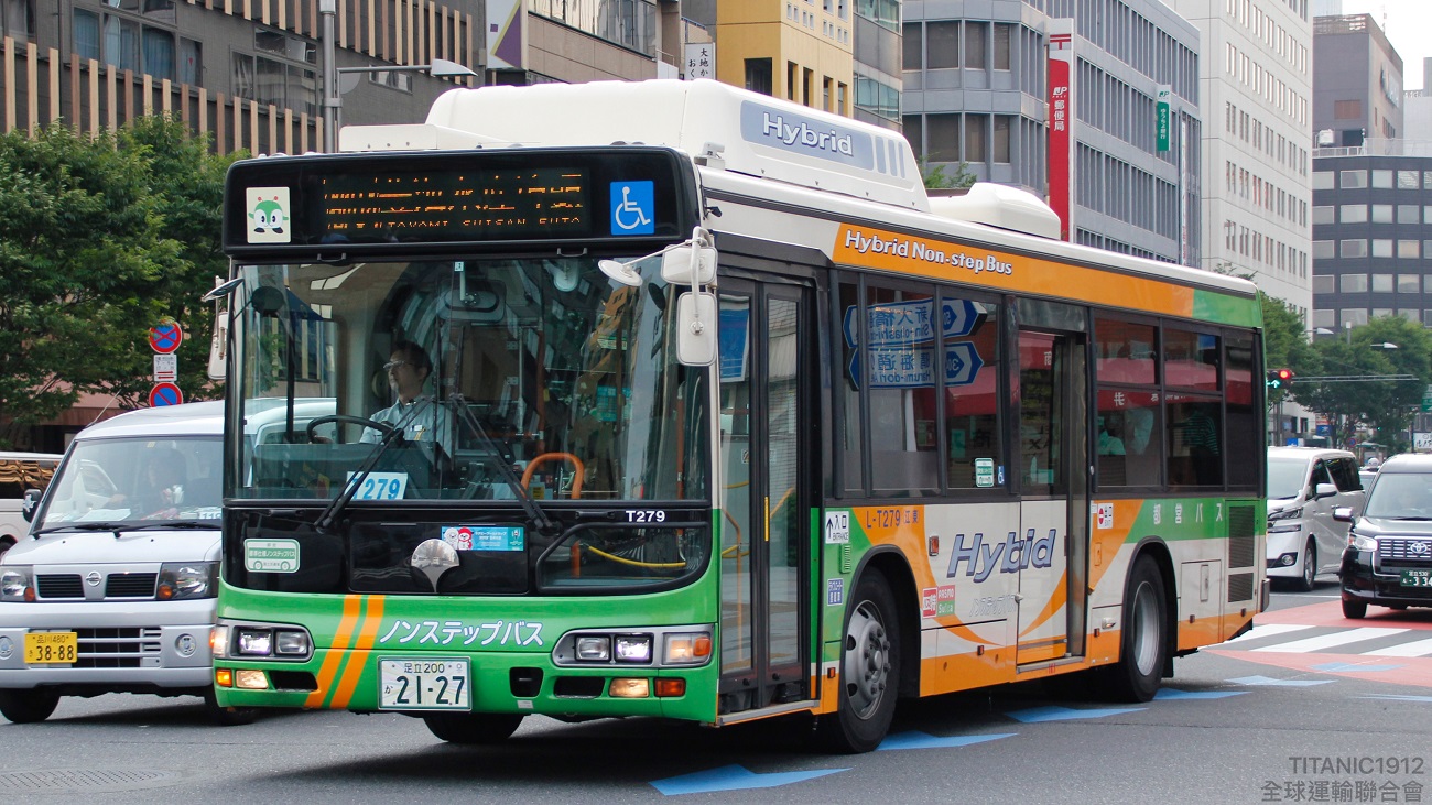 Tokyo, Hino Blue Ribbon City Hybrid BJG-HU8JLFP # T279