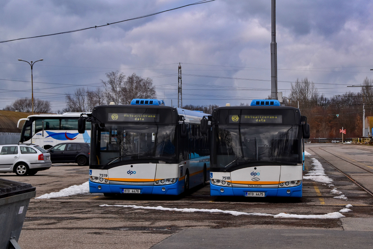 Ostrava, Solaris Urbino III 10 č. 7518; Ostrava, Solaris Urbino III 10 č. 7519